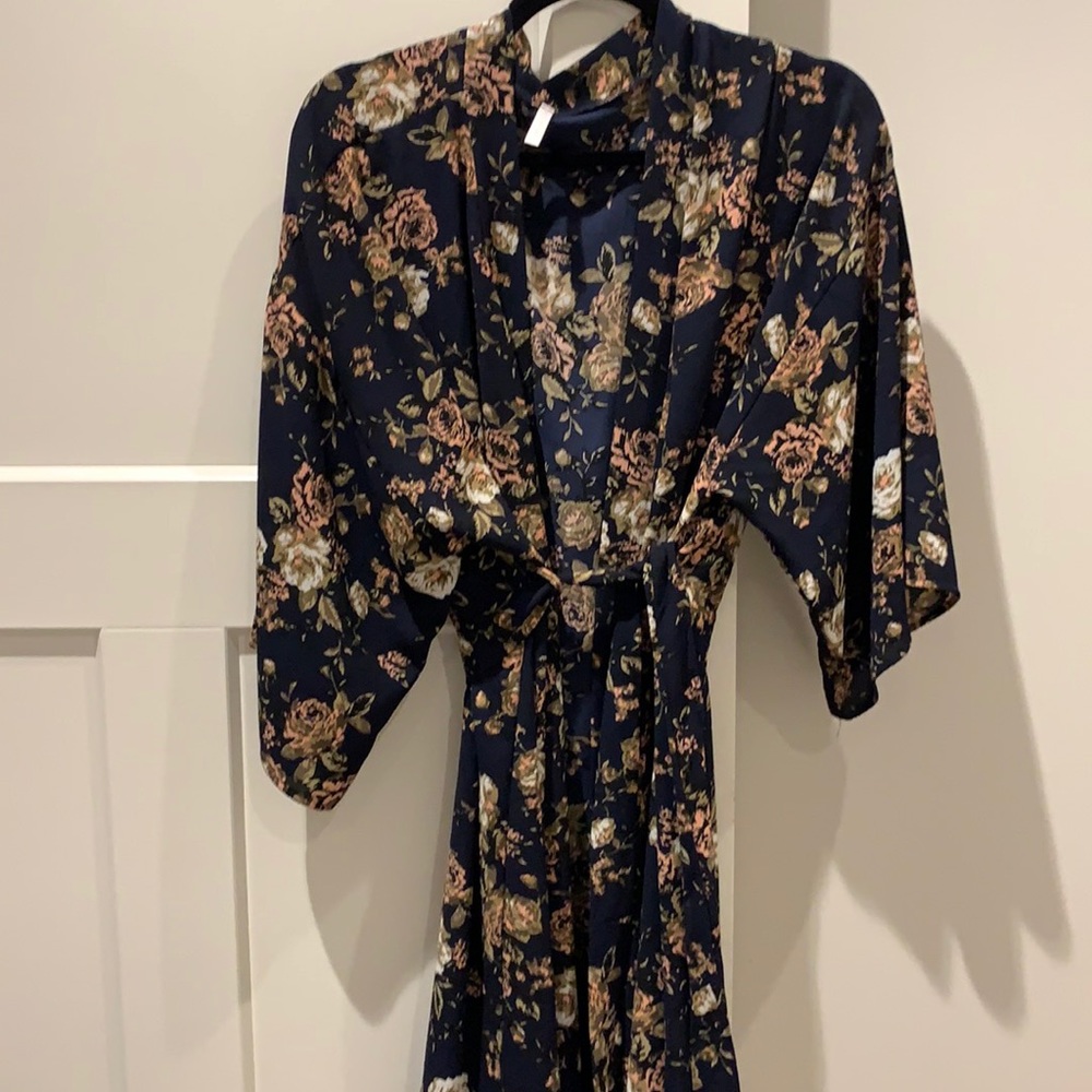 Pinkblush floral robe